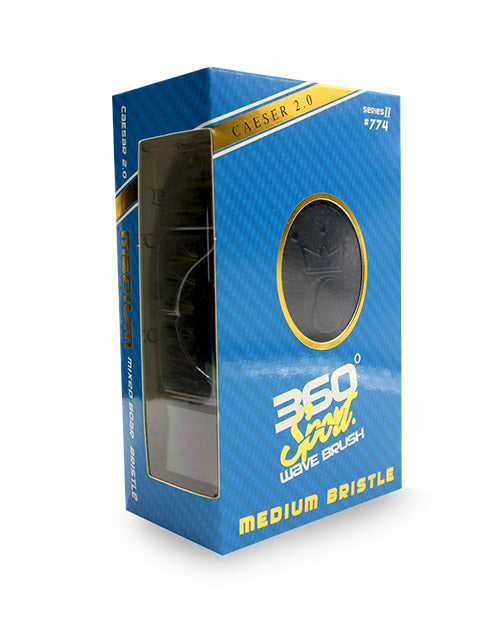 Black Medium 360 Wave Brush | Crown Quality Products
